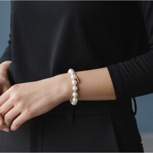J.Crew Pearl Bracelet Gold Tone